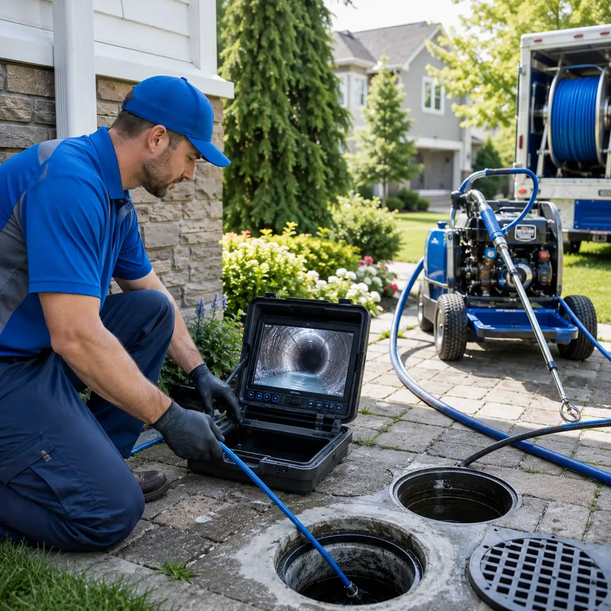 Outdoor drain cleaning professionals serving Bedias, TX