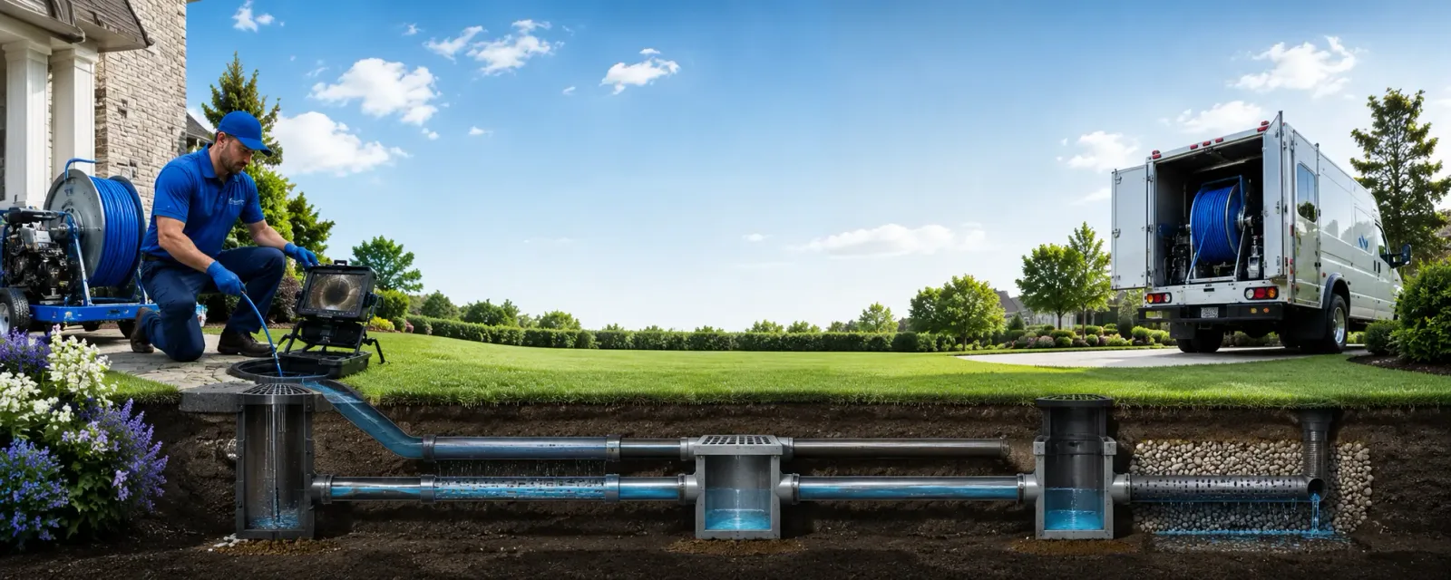 Outdoor drain cleaning information for Bedias, TX